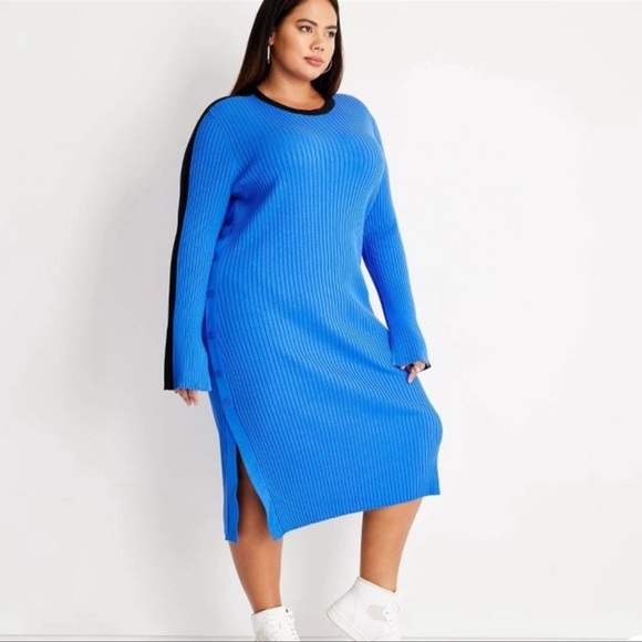 🔖 FUTURE COLLECTIVE x Target Long Sleeve Sweater Dress Kahlana Barfield Brown - Picture 3 of 3